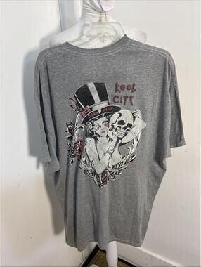 Kool City Surf Shop Red/Blk Graphic Tee Monte Rio, Ca Gray Oversized 2XL